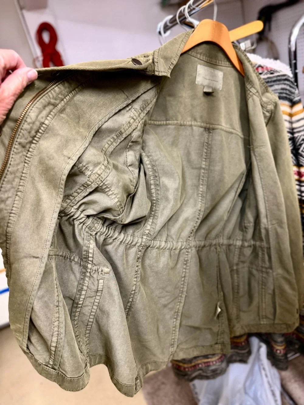 hinge Olive Utility Drawstring Jacket - Picture 10 of 10